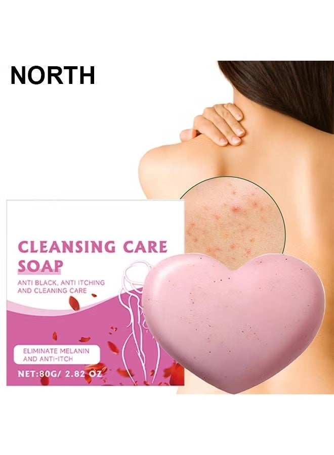 NORTH Cleansing Care Soap, Pore Exfoliating, Softening Skin, Anti-Blemishes, Exfoliating, Desalting Acne Mark Moisturizing Skin Cleansing Soap Shower Soap - Image 1